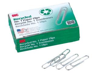 OIC paperclips Recycled