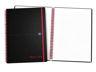 Oxford Black and Red spiraalboek PP kaft