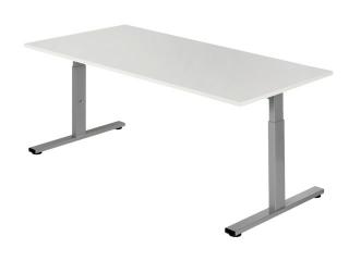 Pro-Fit bureautafel verstelbaar alu frame wit blad