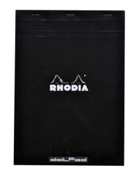Schrijfblok rhodia a4 80vel dots 90gr zwart