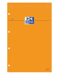 Cursusblok oxford orange notepad a4+ lijn 4-gaats 160 pagina's 80gr oranje