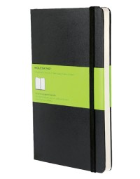 Notitieboek moleskine large 130x210mm blanco hard cover zwart