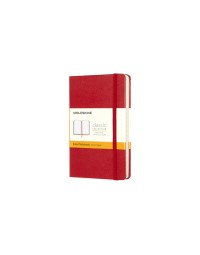 Notitieboek moleskine pocket 90x140mm lijn hard cover rood