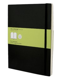Notitieboek moleskine xl 190x250mm blanco soft cover zwart