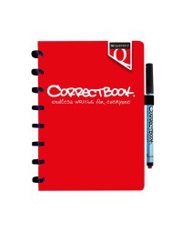 Notitieboek correctbook quantore a5 lijn 40blz rood