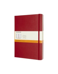 Notitieboek moleskine xl 190x250mm lijn hard cover scarlet red