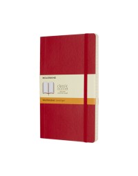 Notitieboek moleskine large 130x210mm lijn soft cover scarlet red