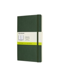 Notitieboek moleskine large 130x210mm blanco soft cover myrtle green