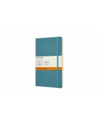 Notitieboek moleskine large 130x210mm lijn soft cover reef blue