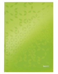 Notitieboek leitz wow a4 160blz 90gr lijn groen
