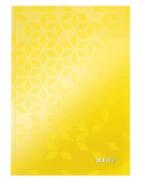 Notitieboek leitz wow a5 160blz 90gr lijn geel