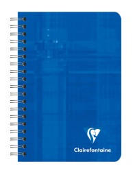 Notitieboek clairefontaine 95x140mm spiraal lijn assorti