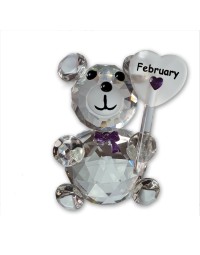 Kristalglas beer geboorte maand februari