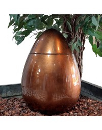 Bokaal Bronze, vaas met deksel, uniek- bokaal- vaas-object-pot met deksel-urn - 35cm