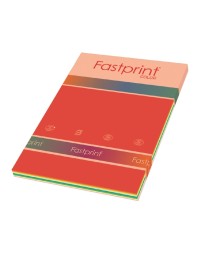 Kopieerpapier fastprint a4 80gr 10kleuren x25vel 250vel