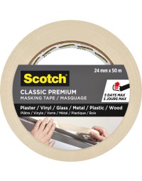 Afplaktape scotch premium classic 24mmx50m beige