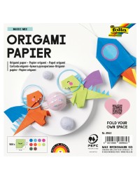 Origami papier folia 70gr 15x15cm 500 vel assorti kleuren
