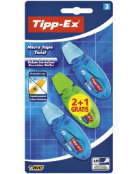 Correctieroller tipp-ex micro twist 5mmx8m blister 2+1 gratis