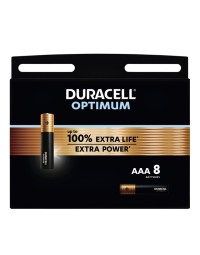 Batterij duracell optimum 100% 8xaaa