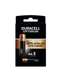Batterij duracell optimum 200% 5xaa
