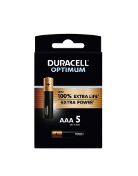 Batterij duracell optimum 100% 5xaaa