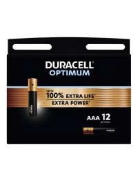 Batterij duracell optimum 100% 12xaaa