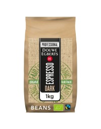 Koffie douwe egberts espresso bonen dark roast organic & fairtrade 1kg