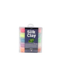 Klei silk clay basic-2 10 x 40gr 10 neon kleuren