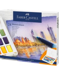 Waterverf faber-castell assorti palet à 24 stuks