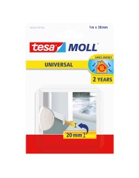 Tochtstrips tesamoll® universal zelfklevend tbv deur 1mx38mm wit