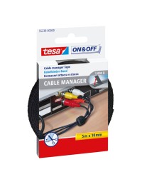 Kabelmanager tesa® on & off bundelen 5mx10mm zwart