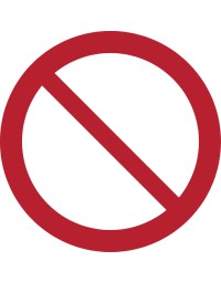 Pictogram tarifold algemeen verbod ø200mm