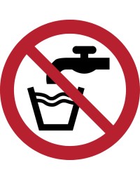 Pictogram tarifold geen drinkwater ø200mm