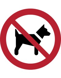 Pictogram tarifold honden niet toegestaan ø200mm