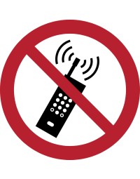 Pictogram tarifold mobiele telefoon verboden ø200mm