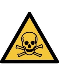 Pictogram tarifold waarschuwing giftig materiaal 200x176mm