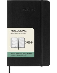 Agenda 2023/2024 moleskine 18m planner weekly 7dag/1pagina pocket 90x140mm soft cover black