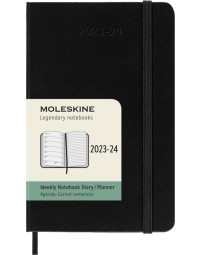 Agenda 2023/2024 moleskine 18m planner weekly 7dag/1pagina pocket 90x140mm hard cover black