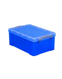 Opbergbox really useful 9 liter 395x210x140 mm transparant blauw