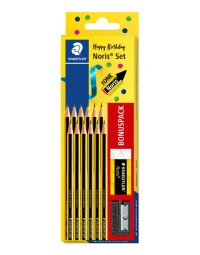 Potlood staedtler noris set à 12 potloden met gratis gum en slijper