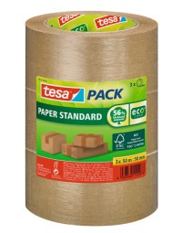 Verpakkingstape tesa 58292 eco papier fsc 50mmx50m bundel bruin