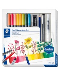 Viltstift staedtler design journey floral watercolor 12-delig