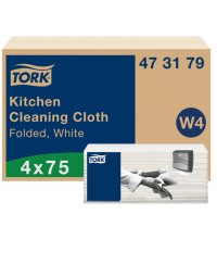 Reinigingsdoek tork kitchen cleaning w4 extra absorberend wit 473179