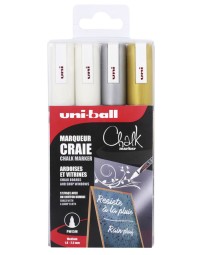 Krijtstift uni-ball chalk rond 1.8-2.5mm assorti set à 4 stuks
