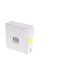 Etiket rillprint 25mm 500st op rol fluor geel
