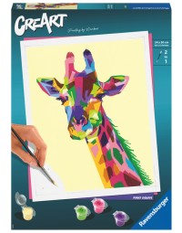 Schilderen op nummers creart giraf