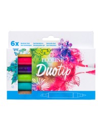 Duotip marker ecoline botanisch set 6 kleuren