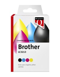 Inktcartridge quantore alternatief tbv brother lc3213 zwart + 3 kleuren