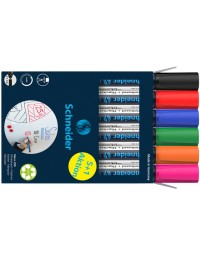 Viltstift schneider maxx 290 whiteboard rond 2-3mm assorti doos à 5+1 gratis