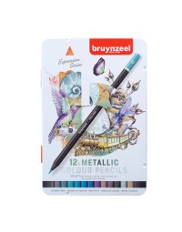 Kleurpotlood bruynzeel 12 stuks metallic kleuren